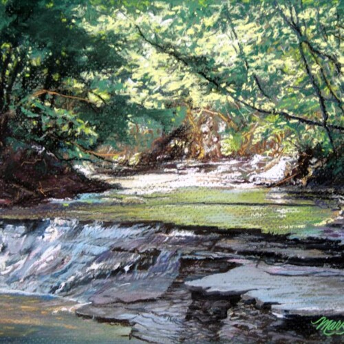 "Grimes Glen" Original Pastel, Mark Verna